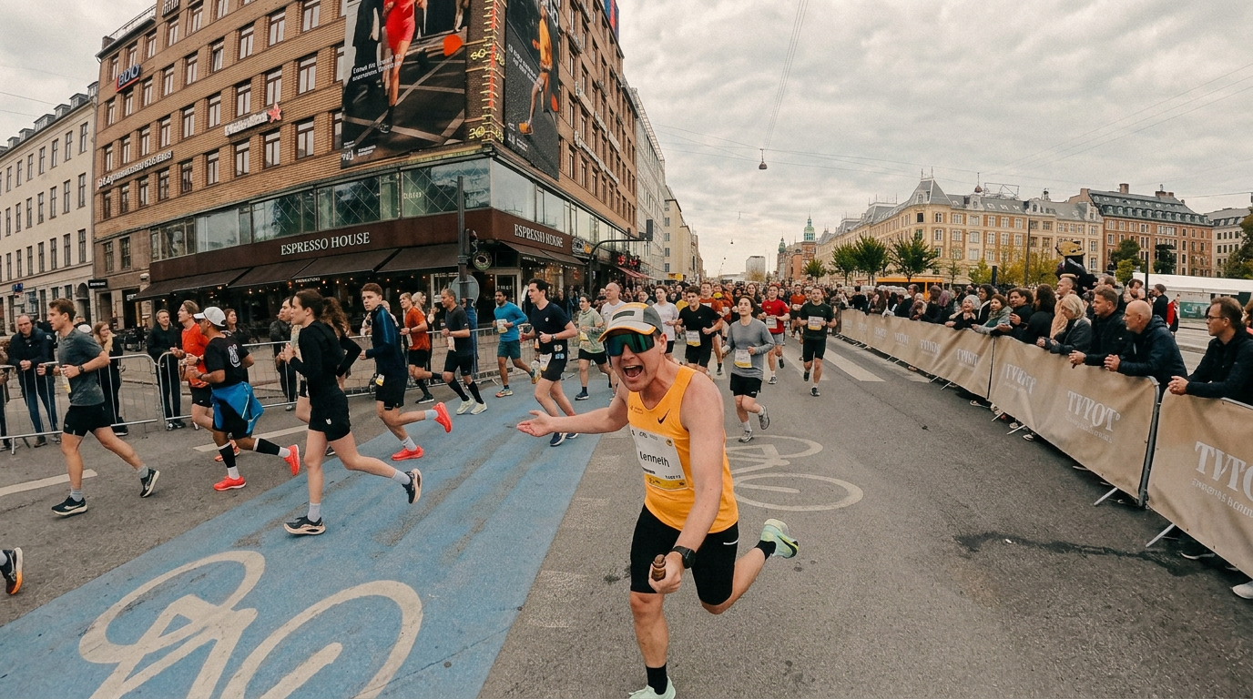 Running through Copenhagen streets