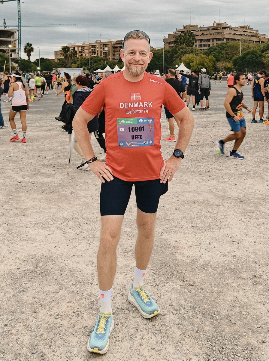 Race-ready portrait at Valencia Marathon